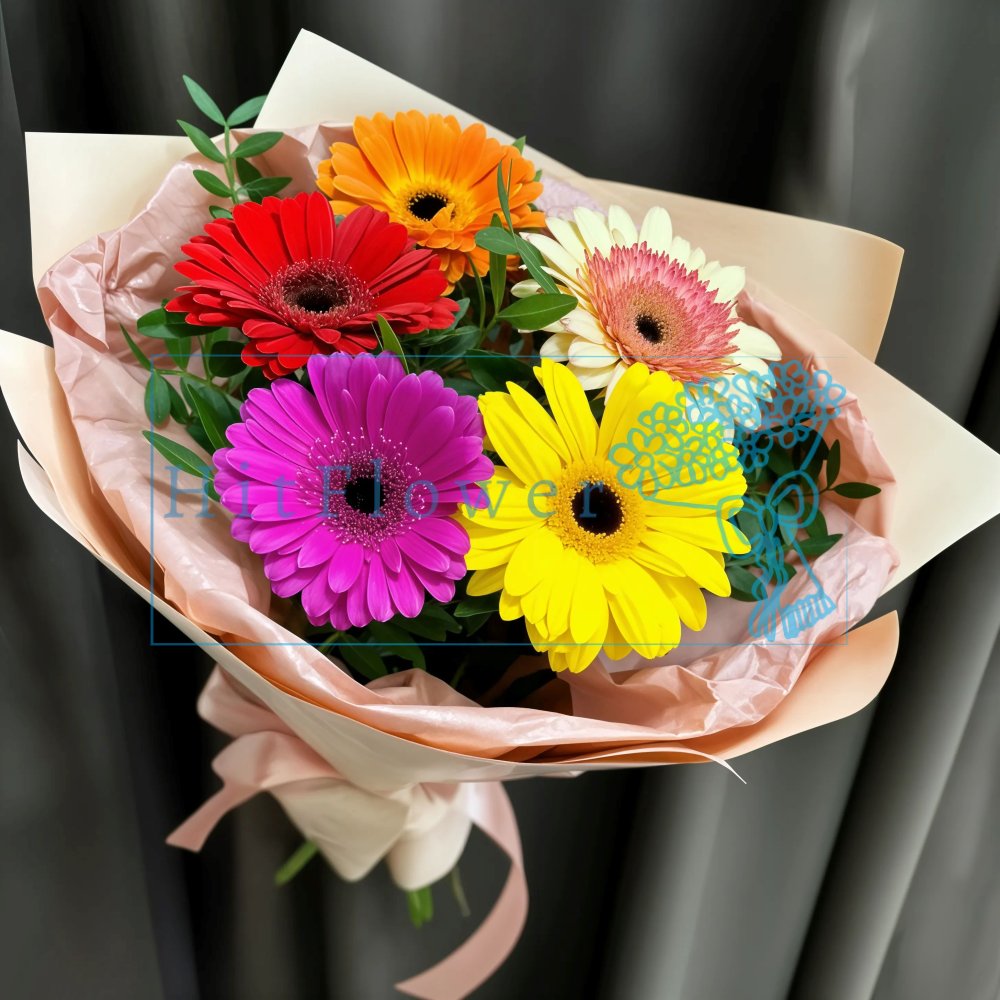 Букет цветов из: Герберы